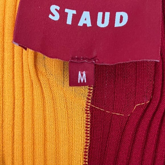 Kansas City Chiefs STAUD Women's Cargo Sweater - Gold/Red SZ M - Picture 9 of 13